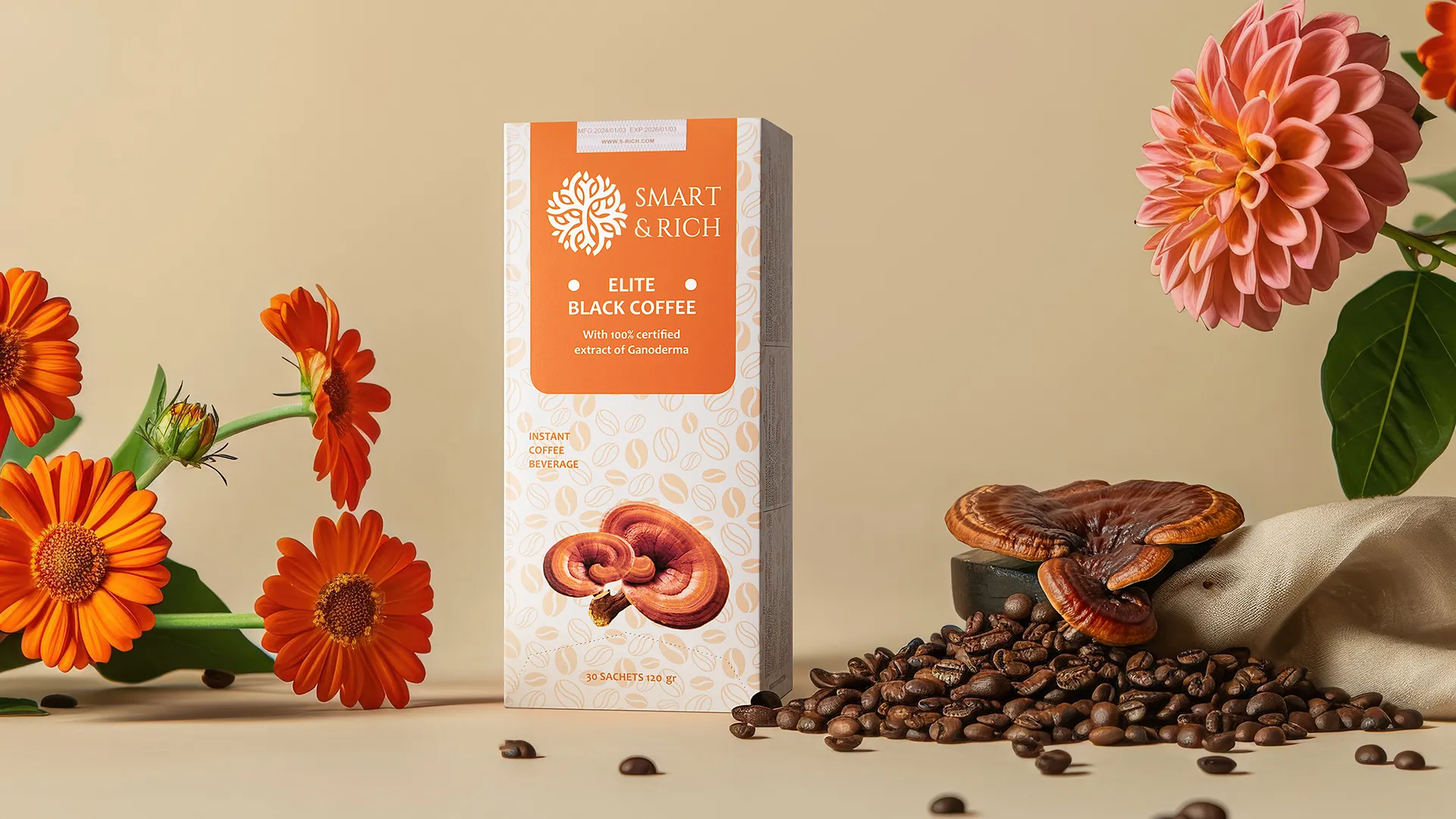 Black Coffee with Ganoderma Extract